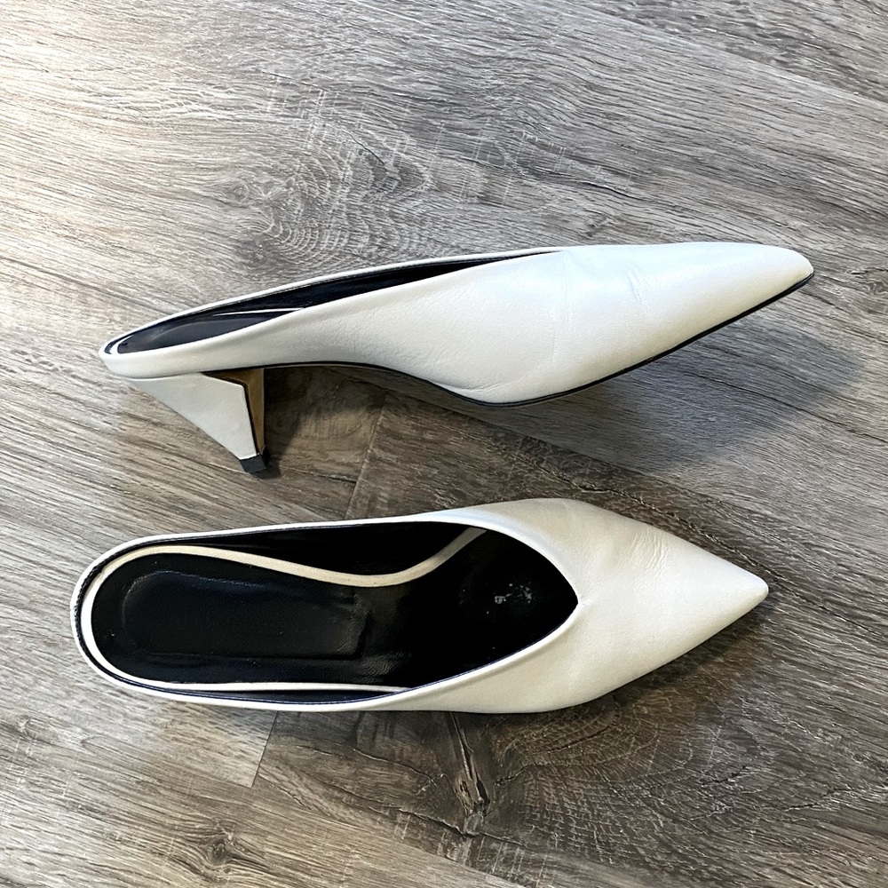 Alumnae Kitten Heel Mule Napa Leather Luna